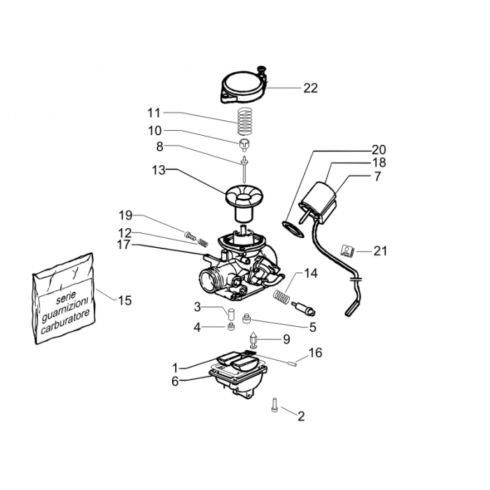 Onderdelen carburateur