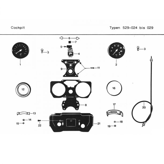 Cockpit Zundapp 529 024-029