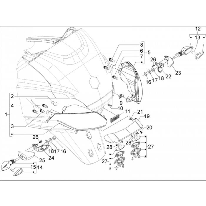 Achterlichten - Knipperlichten