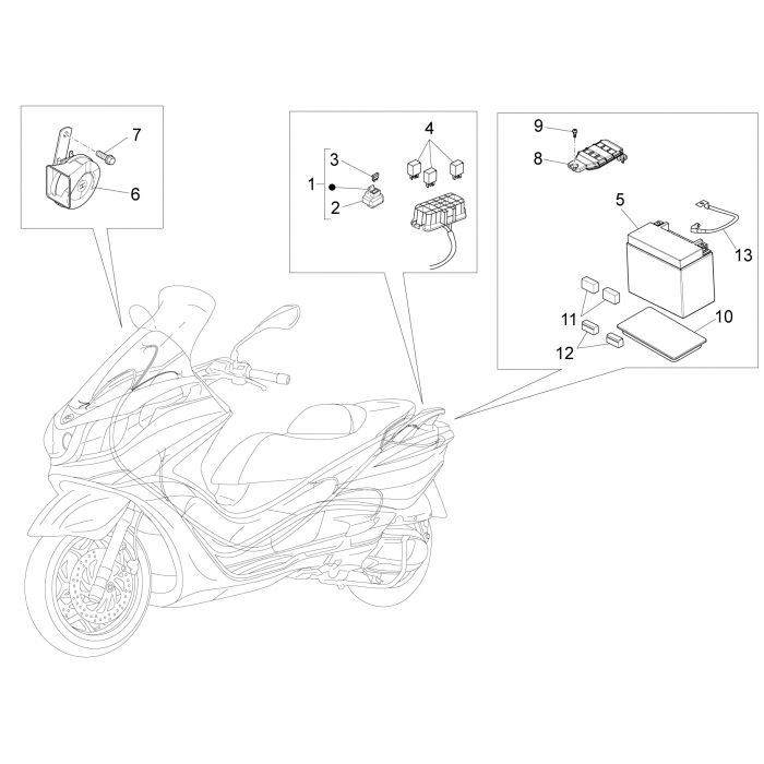 Afstandsbedieningen - Batterij - Claxon