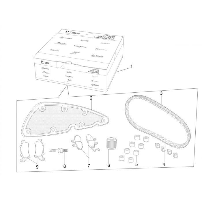 Complete wear and maintenance kit