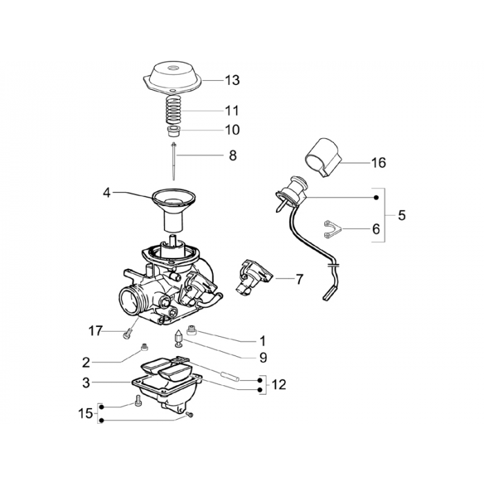 Onderdelen carburateur