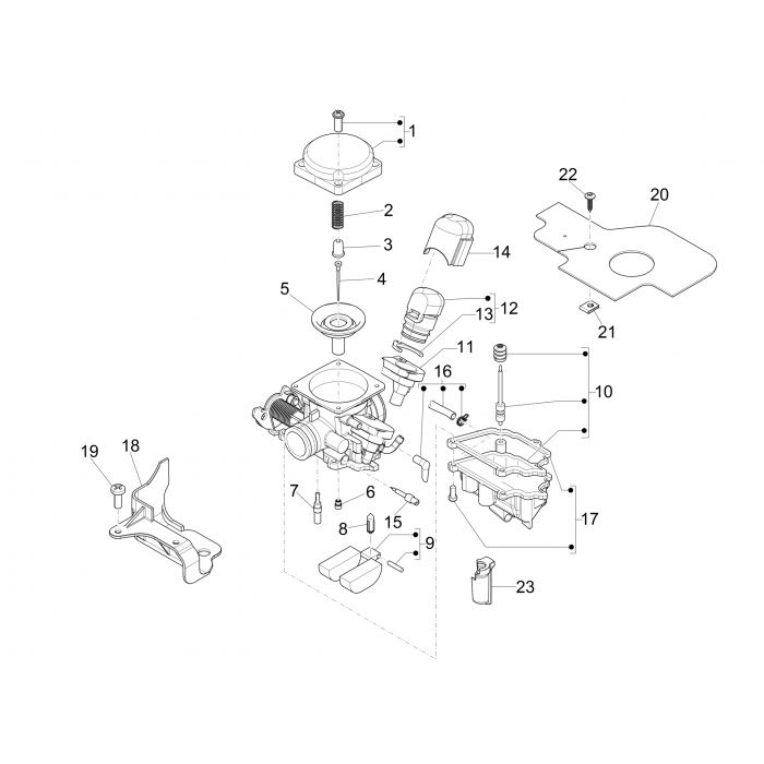Onderdelen carburateur