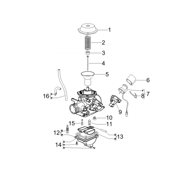 Onderdelen carburateur