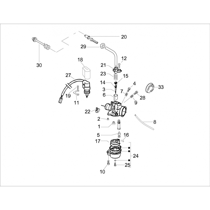 Onderdelen carburateur