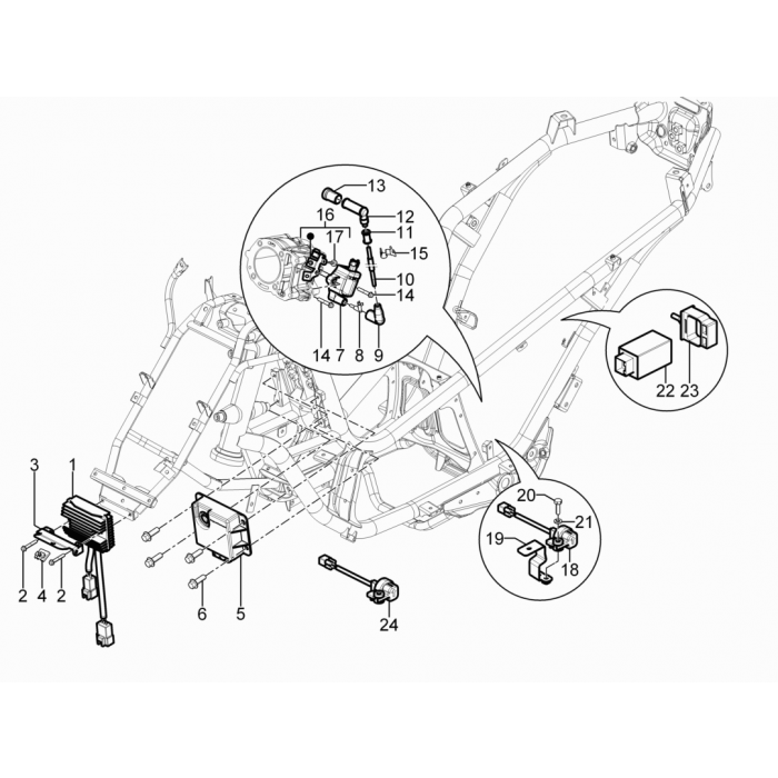 Spanningsregelaar - Elektronische regeleenheid - Bobine