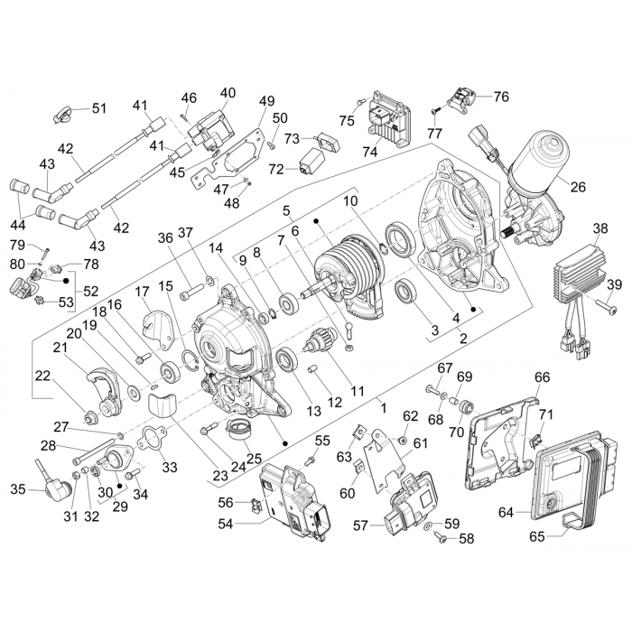 Spanningsregelaar - Elektronische regeleenheid - Bobine