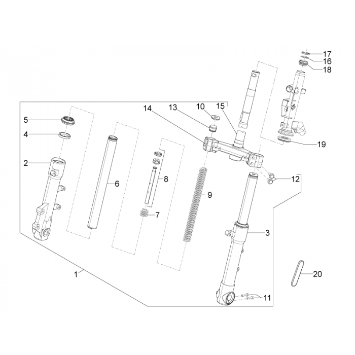 Vork/stuurkabel - Balhoofdset