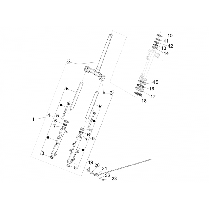 Vork/stuurkabel - Balhoofdset
