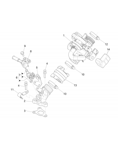 Gasklephuis - Injectiestuk  – Inlaatspruitstuk