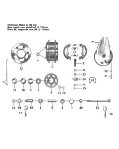 achterwiel naaf zundapp C50