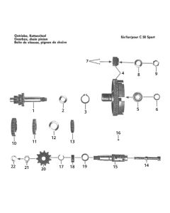 versnellingsbak c50 3v voet