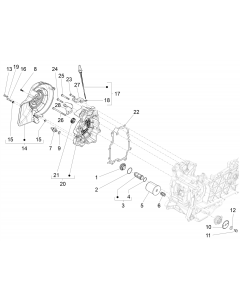 Vliegwieldeksel - Oliefilter