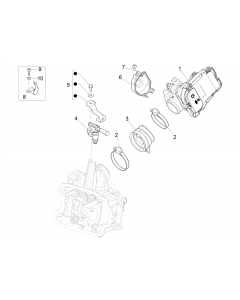 Gasklephuis - Injectiestuk  – Inlaatspruitstuk